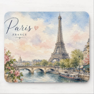 Tapis De Souris Paris France Tour Eiffel rivière seine