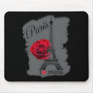 Tapis De Souris Paris France Tour Eiffel Rose Valentines Day Souv