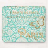 Paris Gold Design vintage Avec Papillon
