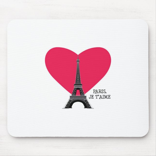 Tapis De Souris Paris, Je T'Aime (Devant)