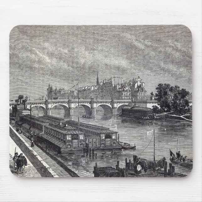Tapis De Souris Paris moderne : Le Pont Neuf, 1845 (Devant)
