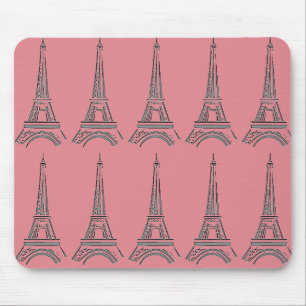 Tapis De Souris Paris Thème Pink Tour Eiffel Pad