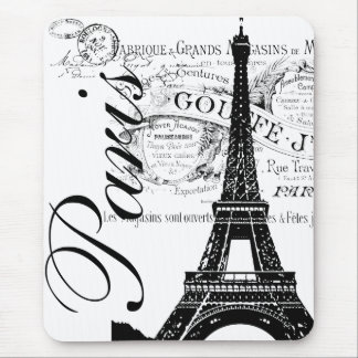Tapis De Souris Paris Vintage & Étiquette de la Tour Eiffel