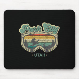 Tapis De Souris Park City Utah Retro Station de ski Vintage Vac