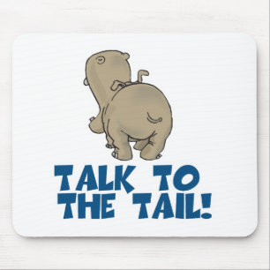 Tapis De Souris Parle à l'Hippopotame Queue