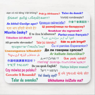 Tapis De Souris Parlez-vous… ? dans beaucoup de langues