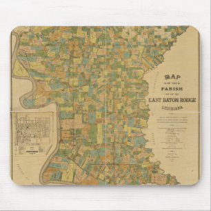 Tapis De Souris Paroisse carte de Baton Rouge est, Louisiane
