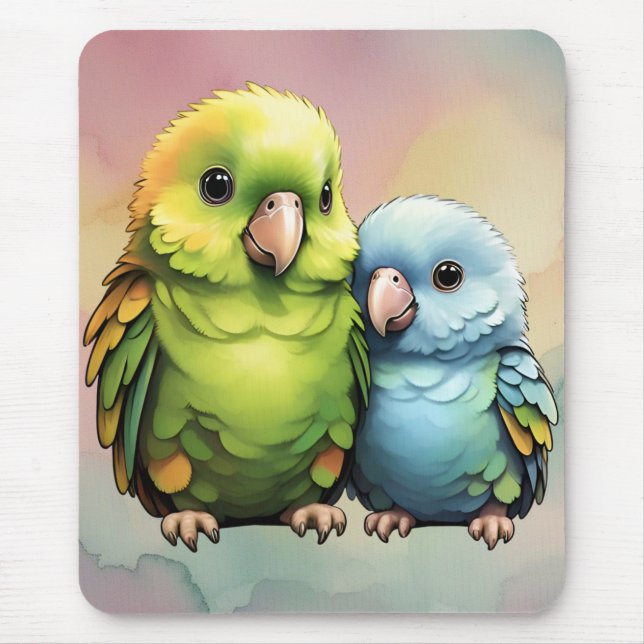 Tapis De Souris Parrot_design.no.1- par Maaya Prints, (Devant)
