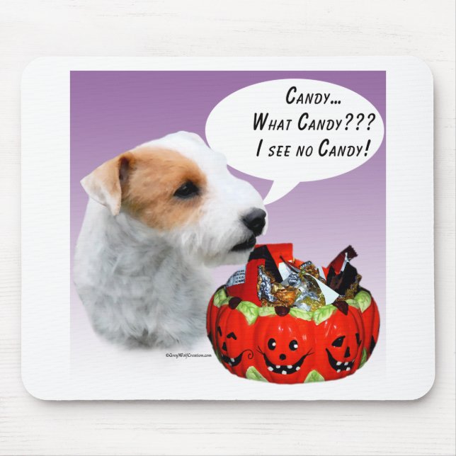 Tapis De Souris Parson Russell Terrier Halloween Candy (Devant)
