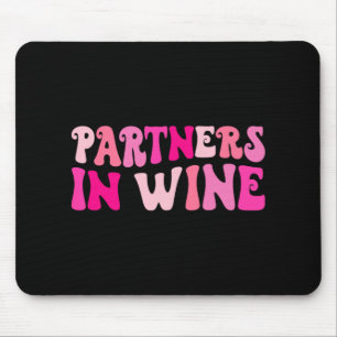 Tapis De Souris Partenaires de boisson de vin pour la fête d'enter