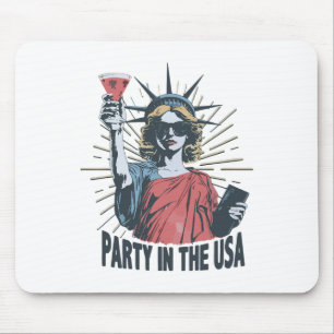 Tapis De Souris Parti Dans La Statue Américaine De La Liberté 4 ju