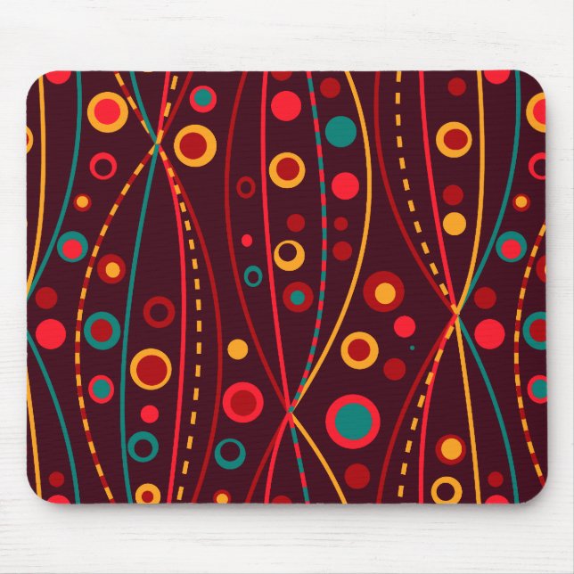 Tapis de souris particules rouges (Devant)