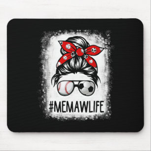Tapis De Souris Partie de football de la vie de Memaw décolorée Bu