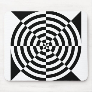 Tapis De Souris Partie noire et blanche du tableau de contrôle cib