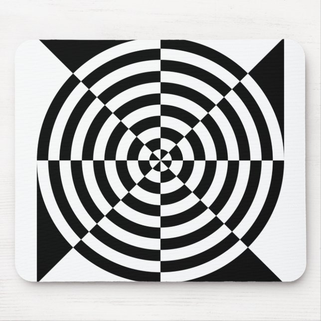 Tapis De Souris Partie noire et blanche du tableau de contrôle cib (Devant)