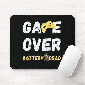 Tapis De Souris Partie Terminée Batterie Déchargée Design Drôle de