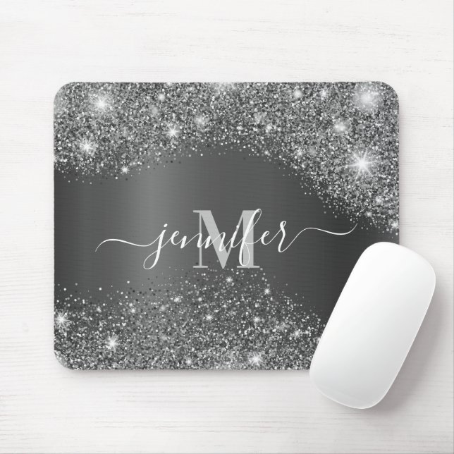 Tapis De Souris Parties scintillant argentée (Avec souris)