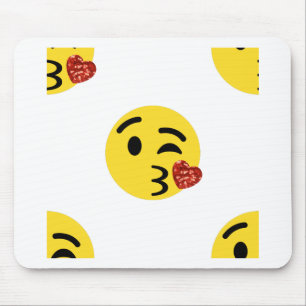 Tapis De Souris parties scintillant baiser émoji