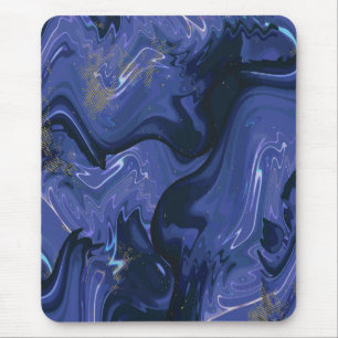 Tapis De Souris Parties scintillant bleue Galaxy Swirl Abstrait Mo