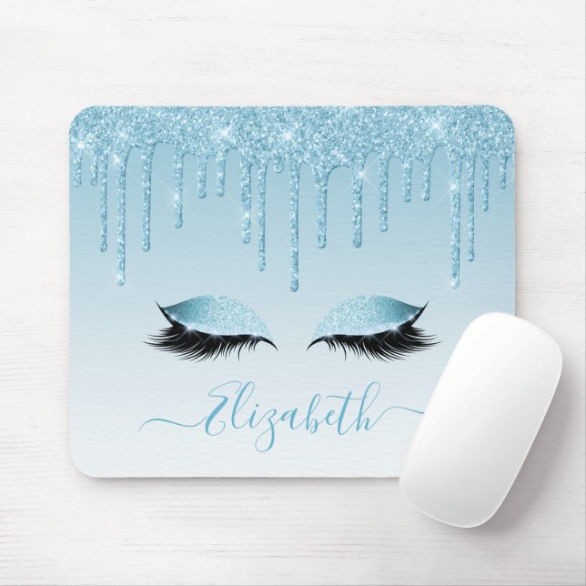 Tapis De Souris Parties scintillant Bleue Moderne tendance Lashes  (Avec souris)
