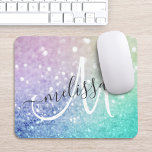 Tapis De Souris Parties scintillant colorée Joli Bokeh Monogrammé<br><div class="desc">Personnalisez facilement cet élégant motif de parties scintillant bokeh coloré avec votre nom et/ou monogramme personnalisés.</div>