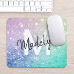 Tapis De Souris Parties scintillant colorée Joli Bokeh Monogrammé<br><div class="desc">Personnalisez facilement cet élégant motif de parties scintillant bokeh coloré avec votre nom et/ou monogramme personnalisés.</div>
