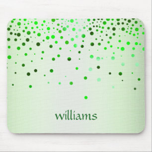 Tapis De Souris Parties scintillant de lin vert de mer Confetti Po