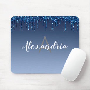 Tapis De Souris Parties scintillant de séchage bleu personnalisée