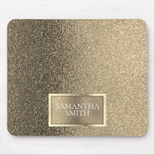 Tapis De Souris Parties scintillant d'or métallique élégante perso