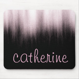 Tapis De Souris Parties scintillant d'or rose Faux noir Glitterie 