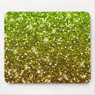 Tapis De Souris Parties scintillant en or vert clair chatoyantes