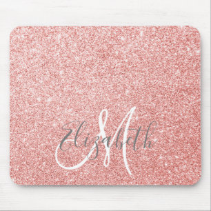 Tapis De Souris Parties scintillant étincelante Rose or Personnali