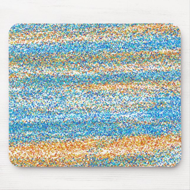 Tapis De Souris Parties scintillant Gold Blue Abstrait (Devant)