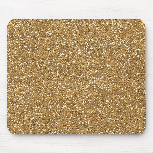 Tapis De Souris Parties scintillant Gold Glam Faux (Devant)