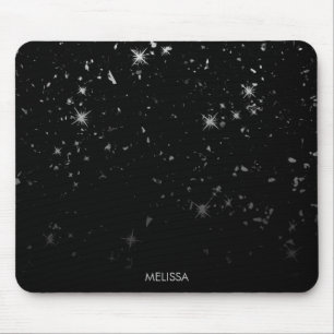Tapis De Souris Parties scintillant noire