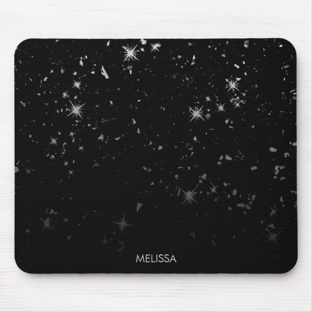 Tapis De Souris Parties scintillant noire (Devant)