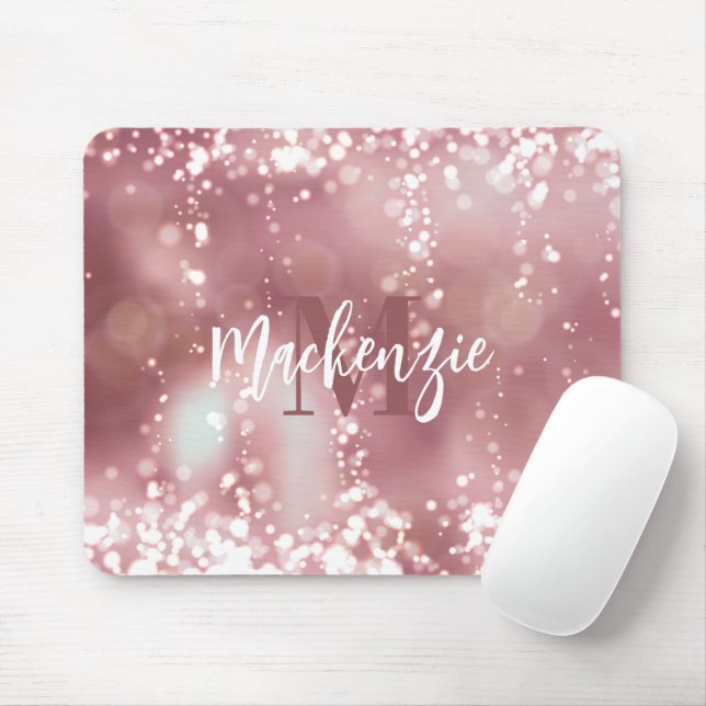Tapis De Souris Parties scintillant or rose (Avec souris)