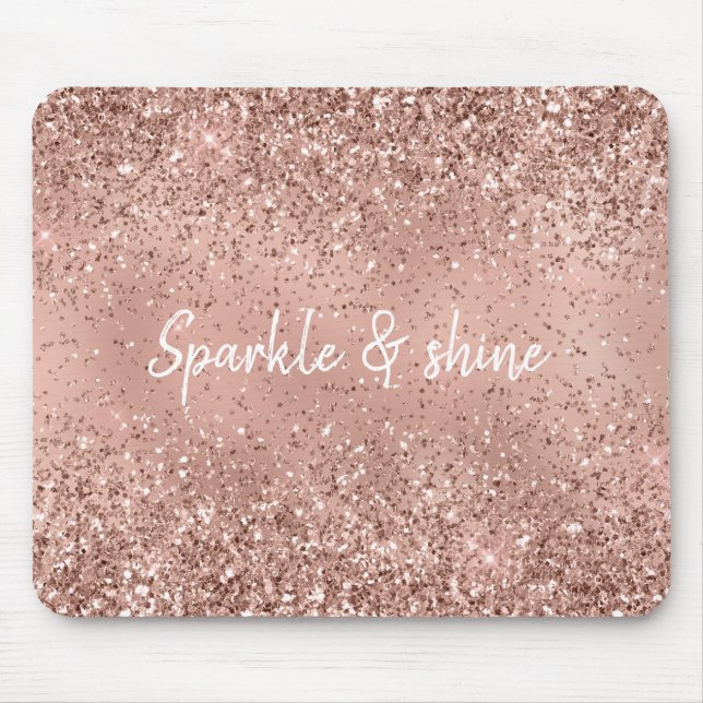 Tapis De Souris Parties scintillant or Rose Glam (Devant)