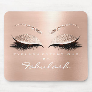 Tapis De Souris Parties scintillant or rose Marque Beauté Lashes y