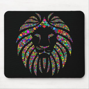 Tapis De Souris Parties scintillant personnalisée Lion animal sauv