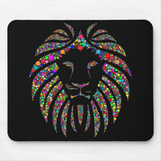 Tapis De Souris Parties scintillant personnalisée Lion animal sauv (Devant)