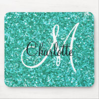 parties scintillant pétillante turquoise monogramm