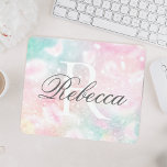 Tapis De Souris Parties scintillant rose Joli Motif Bokeh<br><div class="desc">Personnalisez facilement ce joli motif de parties scintillant de livre rose avec votre nom et/ou monogramme personnalisés.</div>