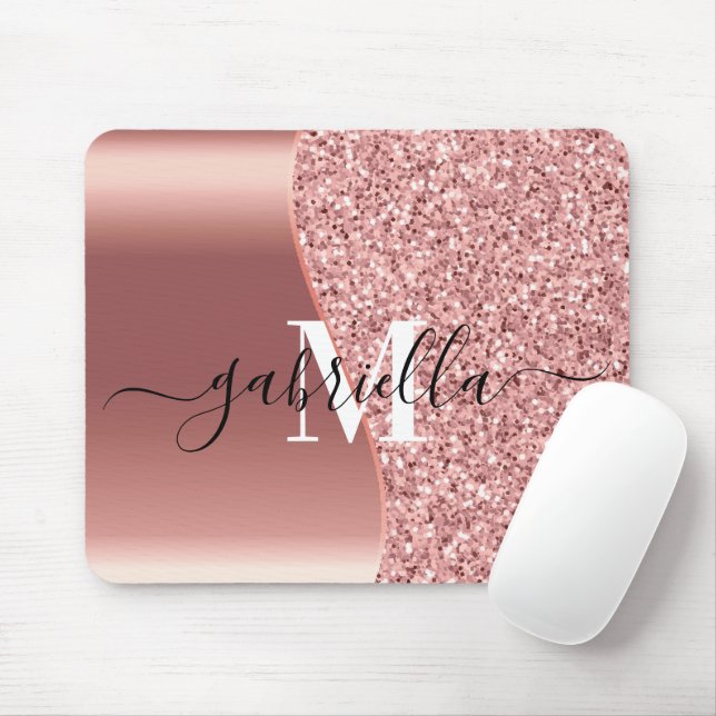 Tapis De Souris Parties scintillant rose or (Avec souris)