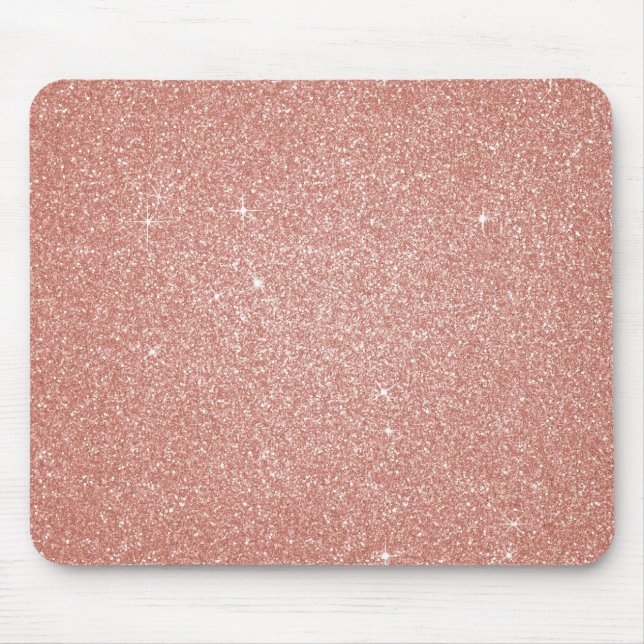 Tapis De Souris Parties scintillant rose rose or-Blush et étincell (Devant)