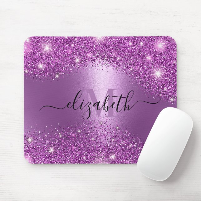 Tapis De Souris Parties scintillant violette (Avec souris)