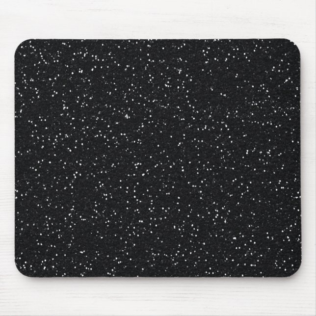 Tapis De Souris Parties scintillantes noires (Devant)