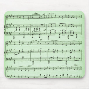 Tapis De Souris Partition de musique verte