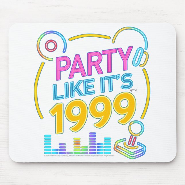 Tapis De Souris Party Like It’s 1999®™ – Neon Soundtrack (Devant)