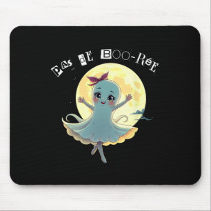 Tapis De Souris Pas De Boo-rée Funny Ballet Ghost Halloween Danse
